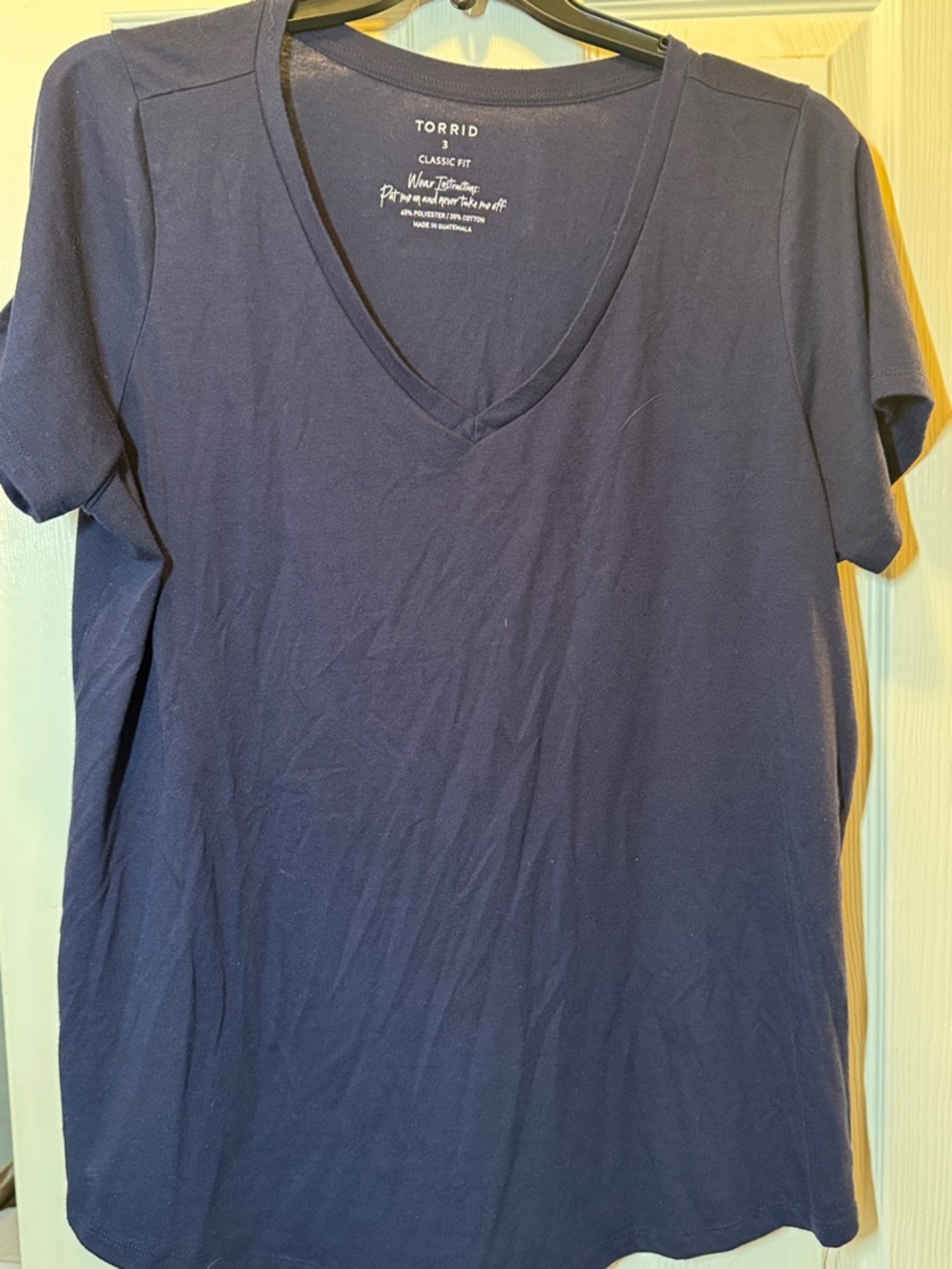 torrid Navy V-Neck Classic Fit Tee